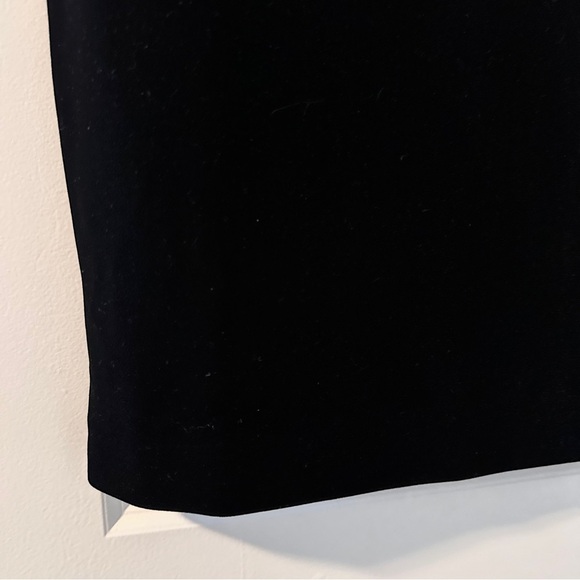 Vintage JS Collections Black Velvet Pencil Skirt Satin Waist Women’s Size 10 - Picture 7 of 14
